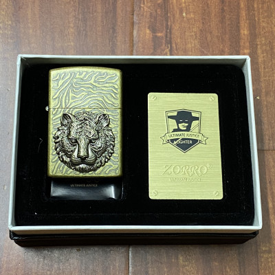 Vỏ Hột Quẹt Bật Lửa Xăng Đá Zorro Z9839B Họa Tiết Con Sư Tử Cực Đẹp