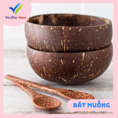 Bát Gáo Dừa Và Thìa Gỗ Tự Nhiên VIETTIN MART