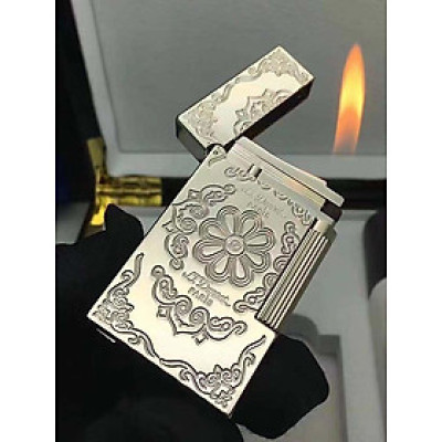 Vỏ Hột Quẹt Bật Lửa Gas Đá Upon D28B Họa Tiết Bông Hoa Đẹp, Độc Lạ In Logo - Dùng Gas Đá Cao Cấp