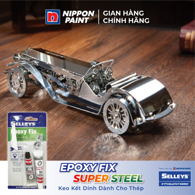 Keo dán siêu dính SELLEYS EPOXY FIX SUPER STEEL (keo AB 2 thành phần) 1 bộ 2 tuýp 20ml