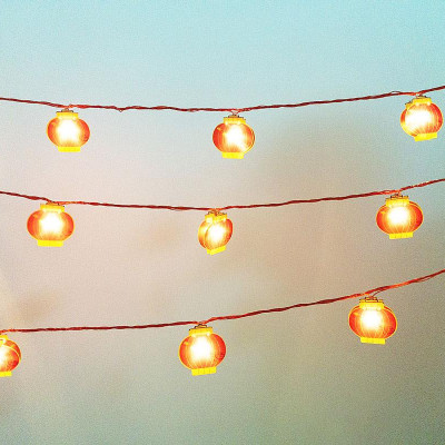 Dây Đèn Led Nháy Hình Lồng Đèn Trang Trí Tết 4.5 m