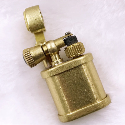 Vỏ Hột Quẹt Bật Lửa Thủ Công TC1703 Kiểu Dáng Nhỏ Gọn Bằng Đồng Cực Chất - Màu Vàng