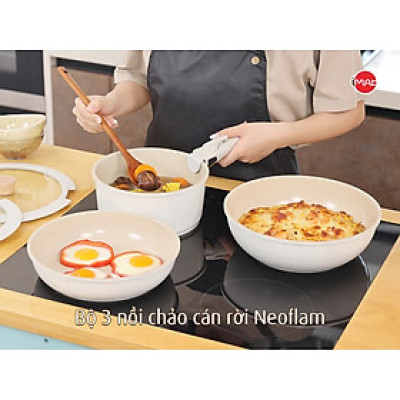 Bộ 3 nồi chảo cán rời Neoflam 