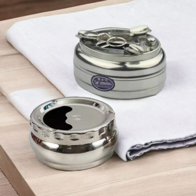 Gạt tàn nắp xoay - gạt tàn nắp bấm inox ( 2 kiểu khách tự lựa chọn sở thích cho mình )