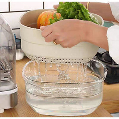 Bộ set chậu rửa và rổ nhựa cao cấp