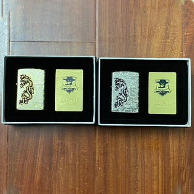 Vỏ Hột Quẹt Bật Lửa Xăng Đá Zorro Z92052A Thiết Kế họa tiết rồng Đẹp Độc Lạ - Dùng Xăng Bấc Đá Cao Cấp ( giao màu ngẫu nhiên )