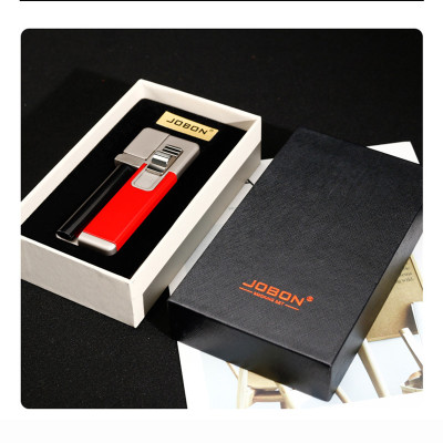 Vỏ Hộp Quẹt Bật Lửa Gas 1 Tia Lửa Ngang Jobon ZB-7002 Kiêm Tau Nhỏ Gọn Tiện Lợi + Tặng Kèm Dụng Cụ Chỉnh Lửa To Nhỏ