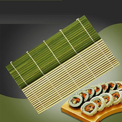 Bộ dụng cụ cuộn sushi bằng tre-Chiếu cuộn sushi Nhật BảnMakisu – Thảm tre cuộn sushi- Bộ làm sushi tại nhà mini- Bộ cuộn sushi kèm muỗng gỗ-  Dụng cụ làm sushi handmade
