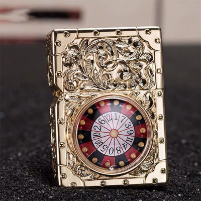 Vỏ Hột Quẹt Bật Lửa Xăng Zorro Z-KJ1011 Hoa Văn Cổ Sang Trọng & Vòng Xoay Roulette Đẹp Độc Lạ - Dùng Xăng Bấc Đá