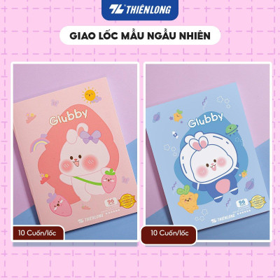 Combo 5 Tập học sinh 96 trang 5 ô ly vuông 2mm chấm kẻ 2/3 120gsm NB-122 Thiên Long - Mẫu ngẫu nhiên