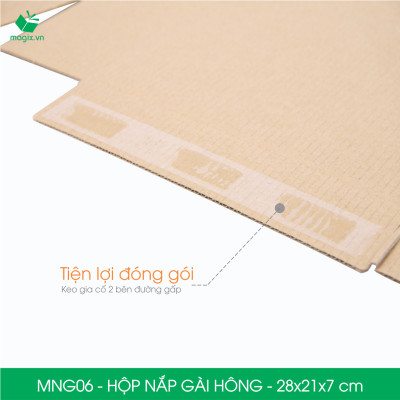 MNG06 - 28x21x7cm - Combo 100 hộp nắp gài hông - Thùng carton đóng hàng 