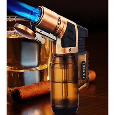 Vỏ Hột Quẹt Bật Lửa Gas Honest BCZ-779 Khò 3 Tia Cực Mạnh, Nhìn Thấy Lượng Gas Bên Trong - Nhiều Màu