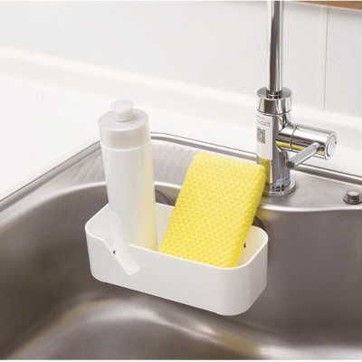 Giá để xà bông, mút rửa chén dạng lưới nội địa Nhật Bản, khay kết hợp với hai núm hít chân không nên rất chặt khi treo trên tường - nội địa Nhật Bản 