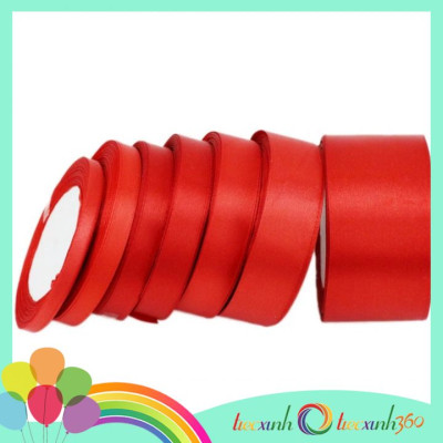 Ruy băng vải trang trí màu đỏ 1cm 2cm 4cm