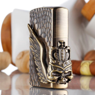 Vỏ Hột Quẹt Bật Lửa Xăng Đá Zorro Z9837 Họa Tiết emblem gõ búa - Dùng Xăng Bấc Đá Cao Cấp