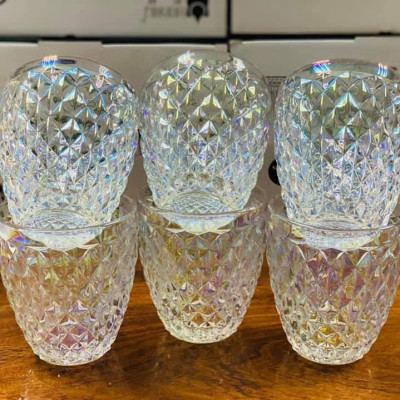 BỘ 6 CỐC THỦY TINH UỐNG NƯỚC VÂN ĐÁ CÁO CẤP