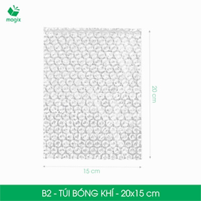 B2 - 20x15 cm - 50 Túi bóng khí chống sốc đóng hàng - Túi gói hàng, bọc chống sốc, xốp chống sốc