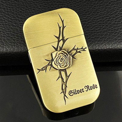 Vỏ Hột Quẹt Bật Lửa Xăng Đá HG05-HH Họa Tiết Hoa Hồng Độc Lạ - Nhiều màu