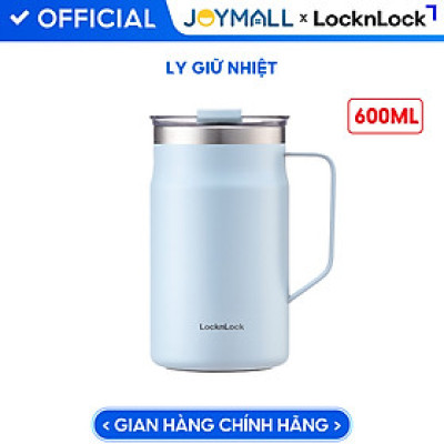 Ly giữ nhiệt LocknLock Metro Table Mug 600ml LHC4282, Hàng chính hãng, nắp xoay, quai cầm tiện lợi - JoyMall