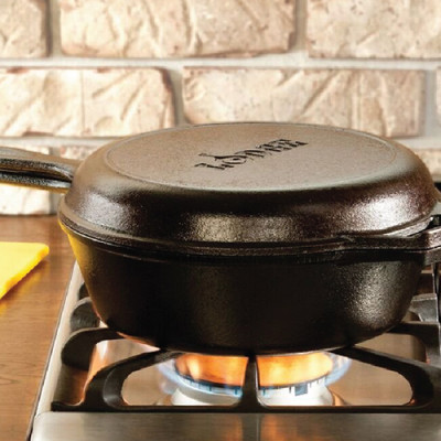 Bộ Chảo Gang Lodge Sâu Lòng Lodge 25.4cm (2.8L) & Chảo Gang Lodge 24.4cm