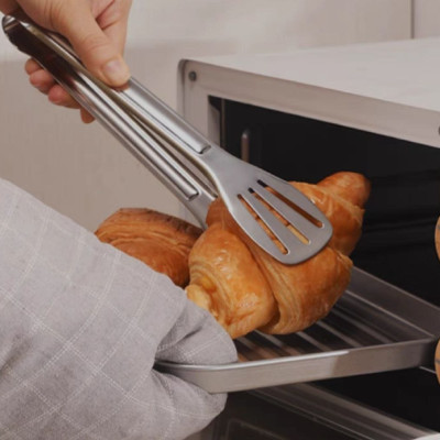 combo 2 kẹp gắp thức ăn dạng khía inox cao cấp ( khách mua lựa chọn size - 18cm - 24cm - 28cm )