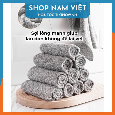 Khăn Than Tre Kháng Khuẩn Tẩy Dầu Mỡ, Dễ Vệ Sinh