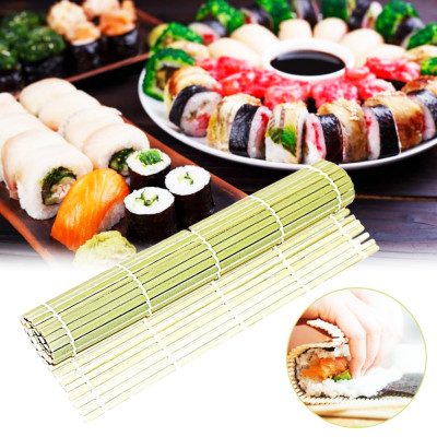 Bộ dụng cụ cuộn sushi bằng tre-Chiếu cuộn sushi Nhật BảnMakisu – Thảm tre cuộn sushi- Bộ làm sushi tại nhà mini- Bộ cuộn sushi kèm muỗng gỗ-  Dụng cụ làm sushi handmade
