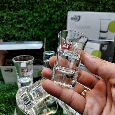 Bộ 6 Chén Uống Rượu Thuỷ Tinh Bộ 6 Ly Uống Rượu Thủy Tinh Cao Cấp 35ml Đế Dày