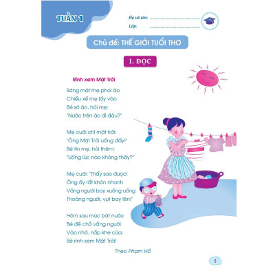 Phiếu Ôn Tập Cuối Tuần Tiếng Việt Lớp 5 (Theo Chương Trình Giáo Dục Phổ Thông Mới) - Bản Quyền