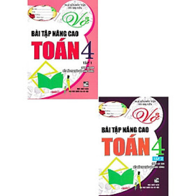 Sách - Vở Bài Tập Nâng Cao Toán Lớp 4 - Combo 2 Tập - Bám Sát SGK Kết Nối Tri Thức Với Cuộc Sống - Hồng Ân