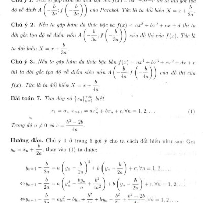 Bồi Dưỡng Học Sinh Giỏi - Chuyên Khảo Dãy Số