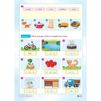 Ôn Hè Tiếng Anh Lớp 1 - Dành cho học sinh lớp 1 lên 2 - Bản Quyền