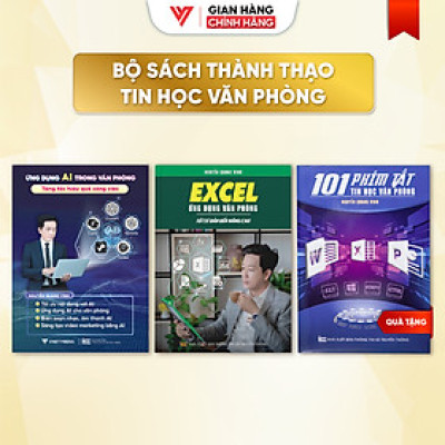Combo 2 Sách Ứng Dụng AI Và Sách Excel - Ứng Dụng Văn Phòng Từ Cơ Bản Đến Nâng Cao  - N1