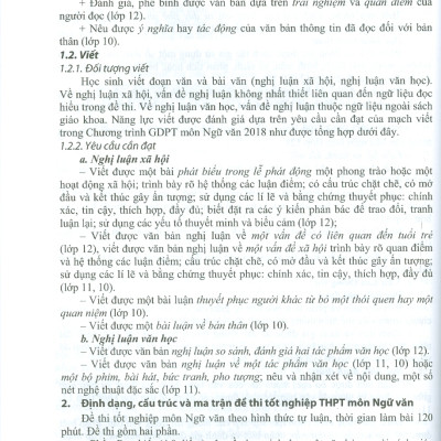 Ôn Luyện Trắc Nghiệm Thi Tốt Nghiệp Trung Học Phổ Thông (năm 2025) Môn Ngữ Văn