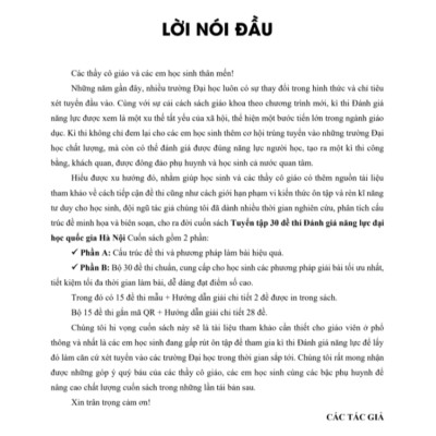 Sách - Tuyển tập 30 đề thi đánh giá năng lực Đại học Quốc gia Hà Nội 2025 (Tập 1) cho 2k7 VietJack