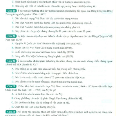 Sách - Câm Nang Ôn Luyện Thi THPT, Đại Học - Môn Lịch Sử