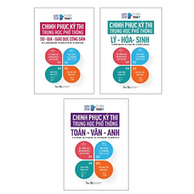 Combo Trọn Bộ 3 Cuốn Chinh Phục Kỳ Thi Trung Học Phổ Thông: Lý - Hóa - Sinh; Sử - Địa - Giáo Dục Công Dân; Toán - Văn - Anh