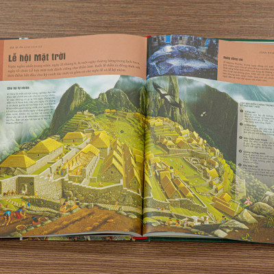 Combo 2 Cuốn Sách Bách Khoa Toàn Thư - Kỳ Quan Thế Giới, Bí Ẩn Của Lịch Sử- Tổng Hợp Kiến Thức Về Lịch Sử, Địa Lý, Du Lịch Khám Phá Thế Giới - Á Châu Books Bìa Cứng, In Màu