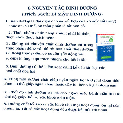 Combo 2 cuốn sách dinh dưỡng: Bí mật dinh dưỡng + Ăn lành sống mạnh  - Ăn đúng để sống khoẻ, phòng bệnh và trường thọ