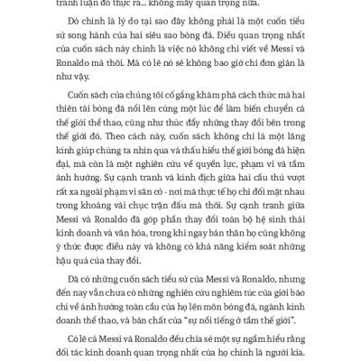 MESSI VS. RONALDO SỰ ĐỐI ĐẦU CỦA HAI CẦU THỦ VĨ ĐẠI VÀ KỶ NGUYÊN TÁI TẠO BÓNG ĐÁ THẾ GIỚI
