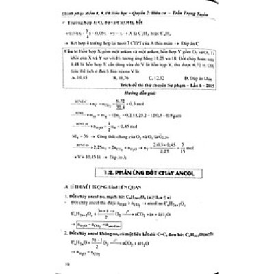Chinh Phục điểm 8, 9, 10 Hóa Học - Quyển 2: Hữu Cơ