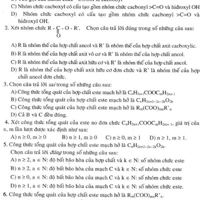 Giải Chi Tiết Câu Hỏi Trắc Nghiệm Khách Quan Hóa Học 12