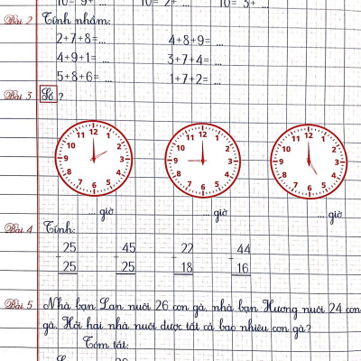 Vở Ô Li Thực Hành Toán 2 - Quyển 1