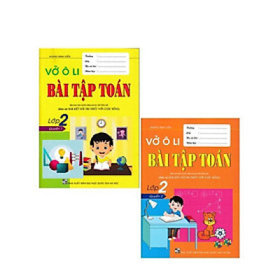 Sách - Vở Ô Li Bài Tập Toán Lớp 2 - Combo 2 Tập - Bám Sát SGK Kết Nối Tri Thức Với Cuộc Sống - Hồng Ân