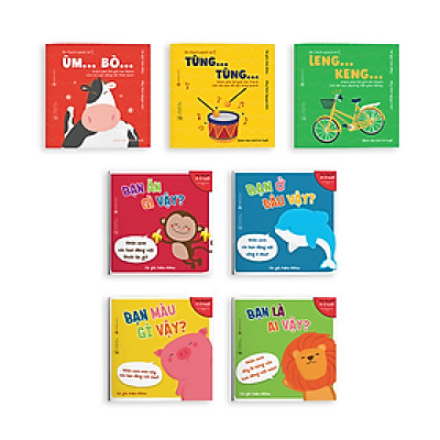 Combo Sách Ehon 7 Cuốn: Động Vật + Âm Thanh Quanh Bé