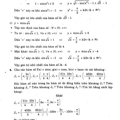 Giải Bài Tập Đại Số Và Giải Tích Lớp 11 (Nâng Cao) (Tái Bản 2015)