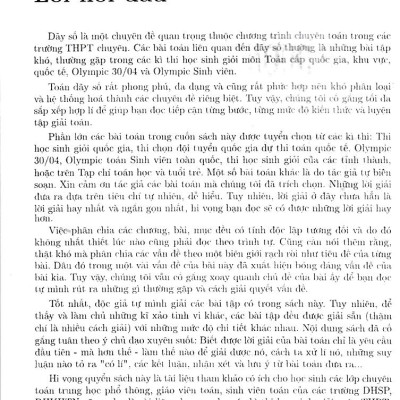 Bồi Dưỡng Học Sinh Giỏi - Chuyên Khảo Dãy Số