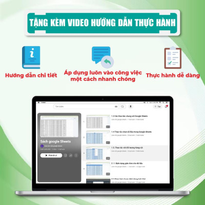 Sách Google Sheets - Google Docs Bộ 2 Cuốn Tin Học Online Thành Thạo Sau 15 Ngày Có Kèm Video Hướng Dẫn