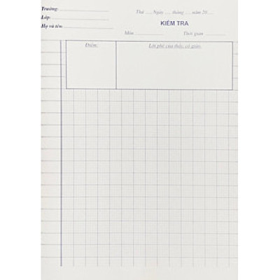 Sách - Combo 10 Tập Giấy Kiểm Tra 5 Ô Ly Cấp 1 (6 tờ đôi) trắng trong - ndbooks