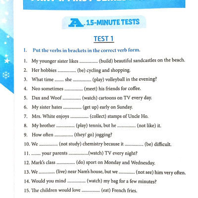 Global Success - Bộ Đề Kiểm Tra Tiếng Anh Lớp 7 - Tập 1 (Có Đáp Án)